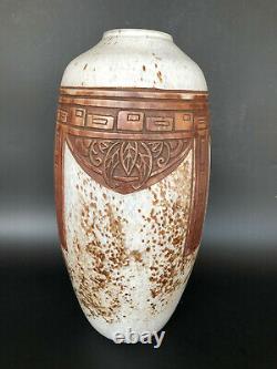 Important Vase Verre Verre Art Deco Signed Legras Galled Lalique Daum 20th