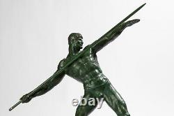 Javelin Thrower. Bronze Art Deco By Guero. Circa 1940