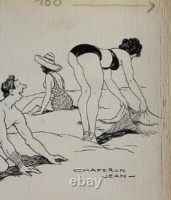 Jean Chaperon, Drawing, Humor, Eroticism, Erotica, Woman, Naked Woman, Caricature