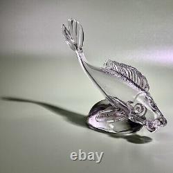Jean SALA Saint Louis Crystal Art Deco Fish 1930 signed Daum Lalique era
