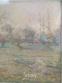 Jose Mingret (1880-1969) Beautiful Landscape The Verger Oil On Framed Paper Orig