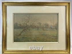 Jose Mingret (1880-1969) Beautiful Landscape The Verger Oil On Framed Paper Orig