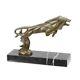 Jumping Lion Sculpture Car Mascot In Bronze Art Deco Style After Cbrau