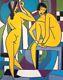 Kleyman Superb Oil Painting Nude 81x65 Two Young Naked Girls Direct Artist