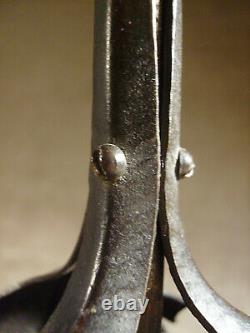 Keppel Nancy Lamp Foot Signed In Wrought Iron Hammered And Repelled 1920