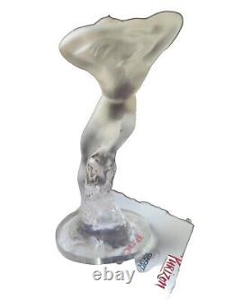 Lalique Bather Statue with Raised Arms Crystal Art Deco Sculpture Signed