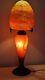 Lamp Mushroom Made Of Glass Paste, Signed A France. Height 51cm