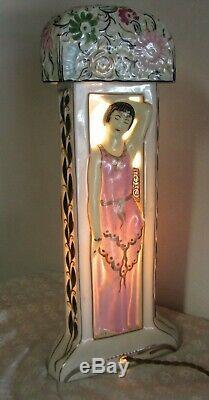 Lamp Night Light Burns Colonial Scent Limoges Signed Rauche (duchaussy)
