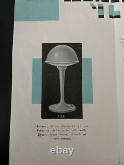 Lamp Signed Ilrin Jlrin Chrome And Art Deco Lenses 1930 Modernist