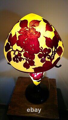 Lamp TIP GALLE Art Deco FLOWERS glass paste signed Art Nouveau? LOW PRICE