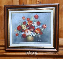 Large Floral Painting by Edmond Sanders