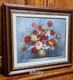 Large Floral Painting by Edmond Sanders