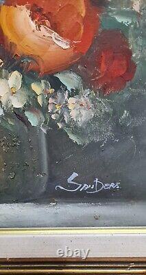 Large Floral Painting by Edmond Sanders