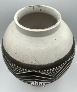 Large Vase Art Deco Ceramic Enamelled Unsigned Dlg By Jean Besnard
