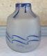 Legras Glazed Vase Glazed Blue Art Deco Signed