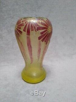 Legras Vase Signed Art Deco Cleared Acid