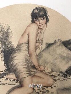 Lithography Art Deco Portrait Sensual Woman Beast Skin William Ablett