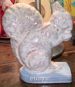 Louis Fontinelle cracked squirrel faience statuette art deco signed