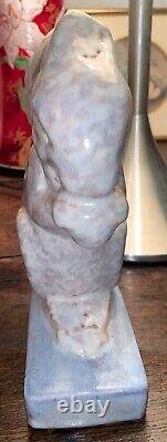 Louis Fontinelle cracked squirrel faience statuette art deco signed