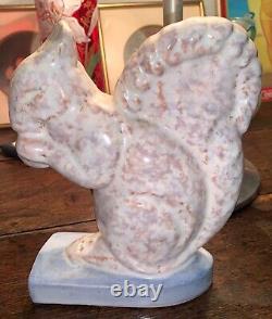 Louis Fontinelle cracked squirrel faience statuette art deco signed