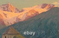 Lucien Quenard, Painting, Mountain, Meije, Alps, Landscape, Oisans, Ecrins, Isère