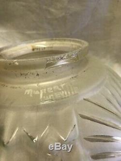 Luster Ceiling Muller Freres Luneville Big Globe Signed Iridescent Glass