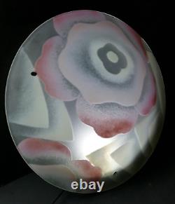 Lustre Ceiling Light / ART DECO Basin Signed MAXONADE Paris Enameled Glass