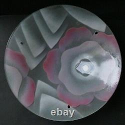 Lustre Ceiling Light / ART DECO Basin Signed MAXONADE Paris Enameled Glass