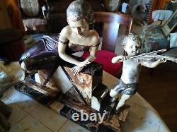 MAGNIFICENT ART DECO WOMAN STATUE 1930 IN REGULE signed URIANO DISPLAY OBJECT