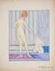 Maggy Monier Art Deco, The Bather Of 1900, Signed Lithograph And Stencil