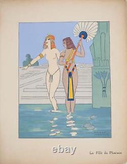 Maggy MONIER Art Deco, The Pharaoh's Daughter, Signed Lithograph and Stencil