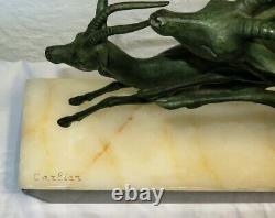 Magnificent And Great Art Deco Sculpture Signed Carlier French Statue