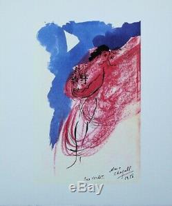 Marc Chagall The Original Signed Lithographie Love, Dedication To Verdet