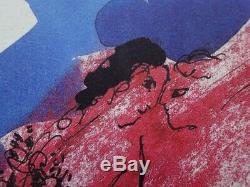 Marc Chagall The Original Signed Lithographie Love, Dedication To Verdet
