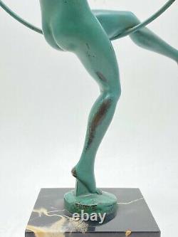 Max Le Verrier Nude Dancer Signed Briand For Marcel Bouraine Art Deco 1930