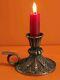 Max Le Verrier Old Bronze Candle Holder Signed, Art Deco