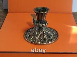 Max Le Verrier old bronze candle holder Signed, Art Deco