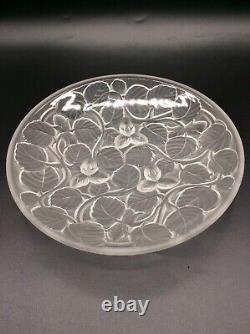 Molded Pressed Glass Ice Service with Hazelnut Decoration signed Arrers Art Deco