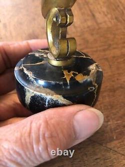 NICE SMALL BRONZE, MARBLE BASE STYLIZED BIRD signed BIZETTE, ART DECO