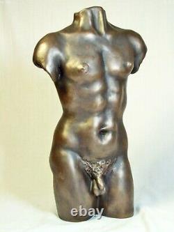 Naked Man Torso, Art House Deco Statue
