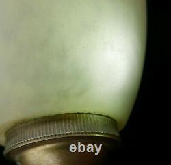 Nightlight Lamp Art Deco Tulip Signed Schneider Wrought Iron Foot Subes Brandt