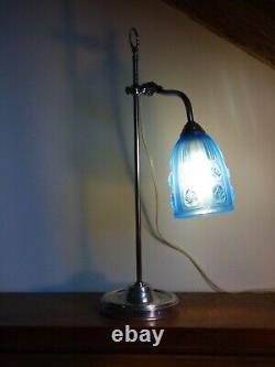 Old Art Deco Lamp Known As Student Lamp, Tulip Signed Sevba