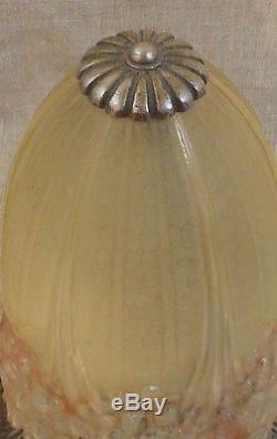 Old Art Deco Lamp Muller Freres Signed Hettier And Vincent 1930