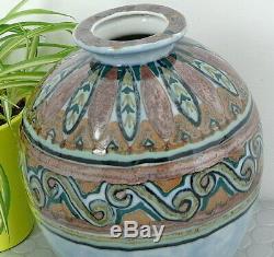 Old Art Deco Vase Porcelain Limoges Enamels Ceramic Signed Camille Tharaud