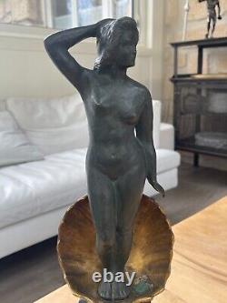 Old Bronze Woman Signed by Georges Girreau Art Deco Period