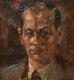 Old Painting Portrait Of A Noble Man Signed Martin Bollé Belgian Xx Art Deco 1930