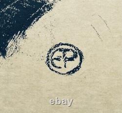 Old Romanian Engraving Art Deco Portrait of a Woman Monogram EP circa 1925