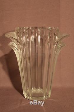Old Vase Crystal Era Art Deco Signed Verlys France