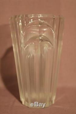 Old Vase Crystal Era Art Deco Signed Verlys France
