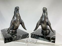 Otaries 1925 Bookend By Maurice Frécourt / Art Deco Bookend 1925